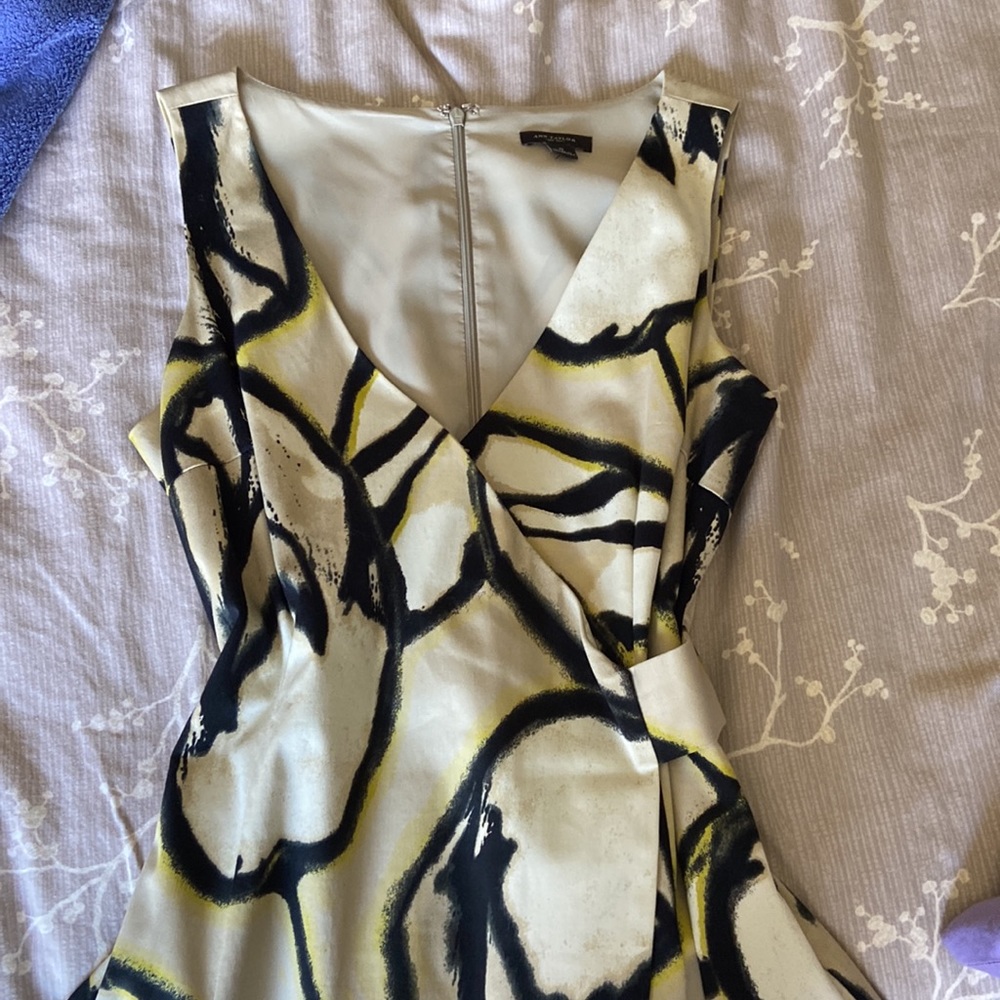 Ann Taylor cream and black dress